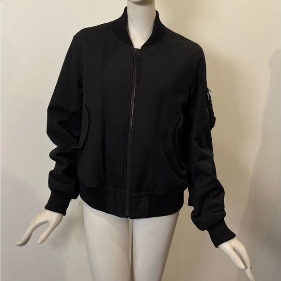 HELMUT LANG 2003 Re-Edition Black Bondage Strap Cotton Blend Bomber- Men’s M - Picture 3 of 10